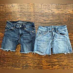 2 pairs of women’s American Eagle Outfitters jeans shorts — size 00.